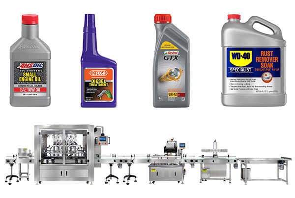 Automatische Flaschenfüll-, Verschluss- und Versiegelungslinie für Motoröl