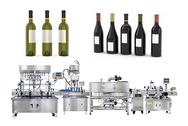 Máquina automática de llenado de vino de uva de botella de vidrio