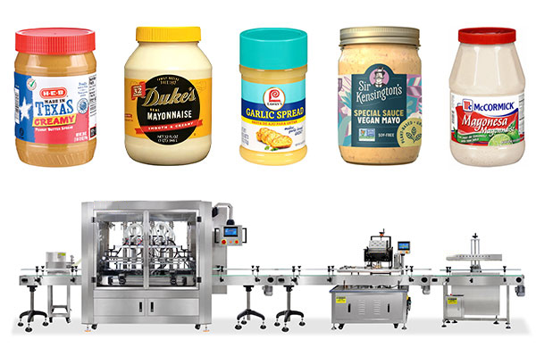 Automatische Mayonnaise-Abfüllmaschine mit Etikettiermaschine