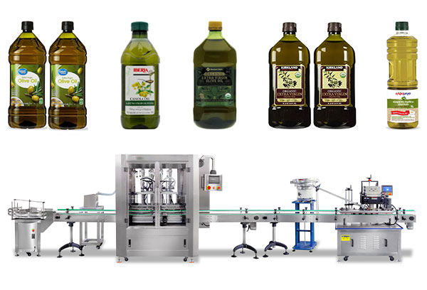 Machine automatique de remplissage et de bouchage de bouteilles d'huile d'olive