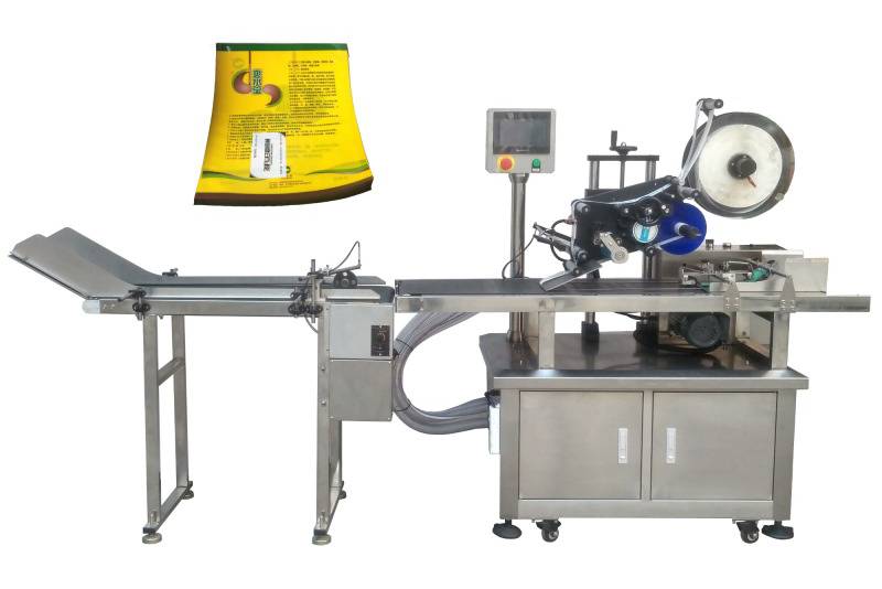 Automatic Poly Bag Paging Stand Up Pouch Labeling Machine