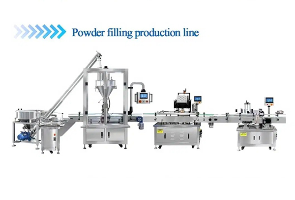 Автоматична лінія для закривання та етикетування порошку