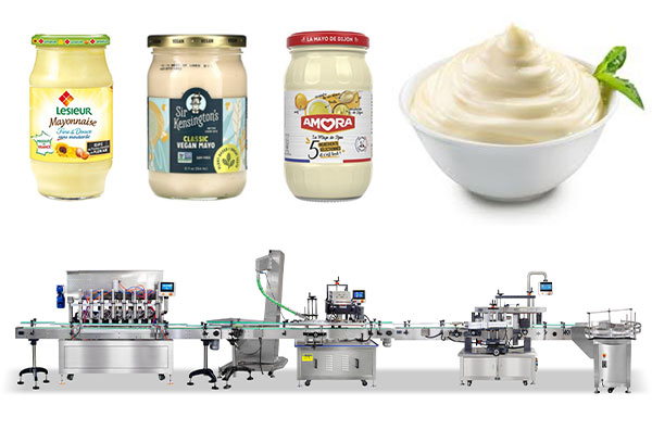 Máy chiết rót Mayonnaise hoàn toàn tự động cho chai / lọ