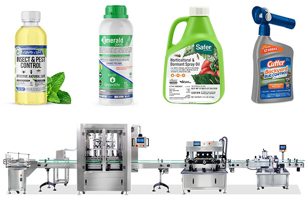 Ligne de capsulage et d'étiquetage de remplissage de bouteilles de pesticides entièrement automatique