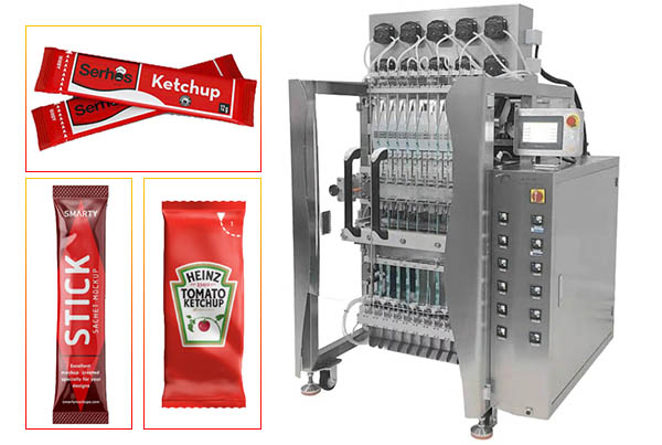 Machine à emballer automatique de bâton de Multilane pour la confiture de pâte de ketchup de sauce