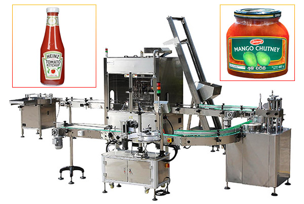 Machine de capsulage de remplissage de bouteilles de pâte de ketchup de sauce automatique